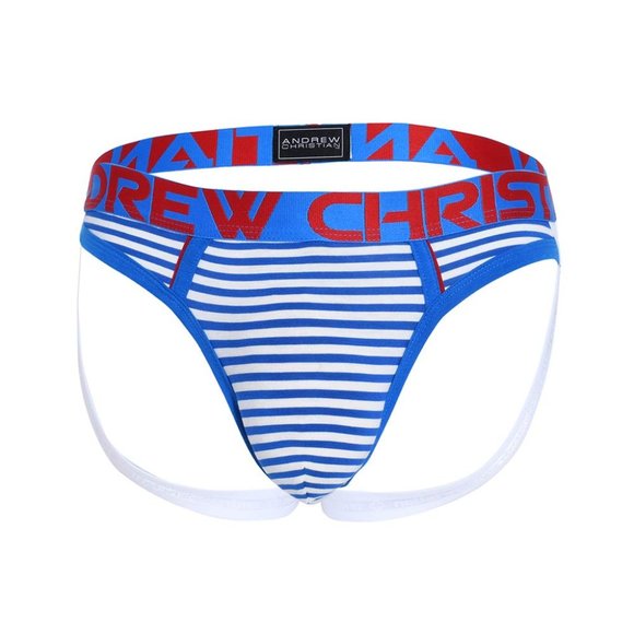Andrew Christian Nautical stripe Jock - Picture 1 of 1